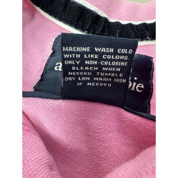 VTG Y2K Abercrombie & Fitch Women’s Polo M Pink Moose Preppy College Millennial - Picture 7 of 14